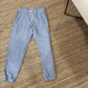 Athleta Light Blue Cabo Linen Jogger
